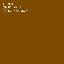 #7E4C00 - Antique Bronze Color Image